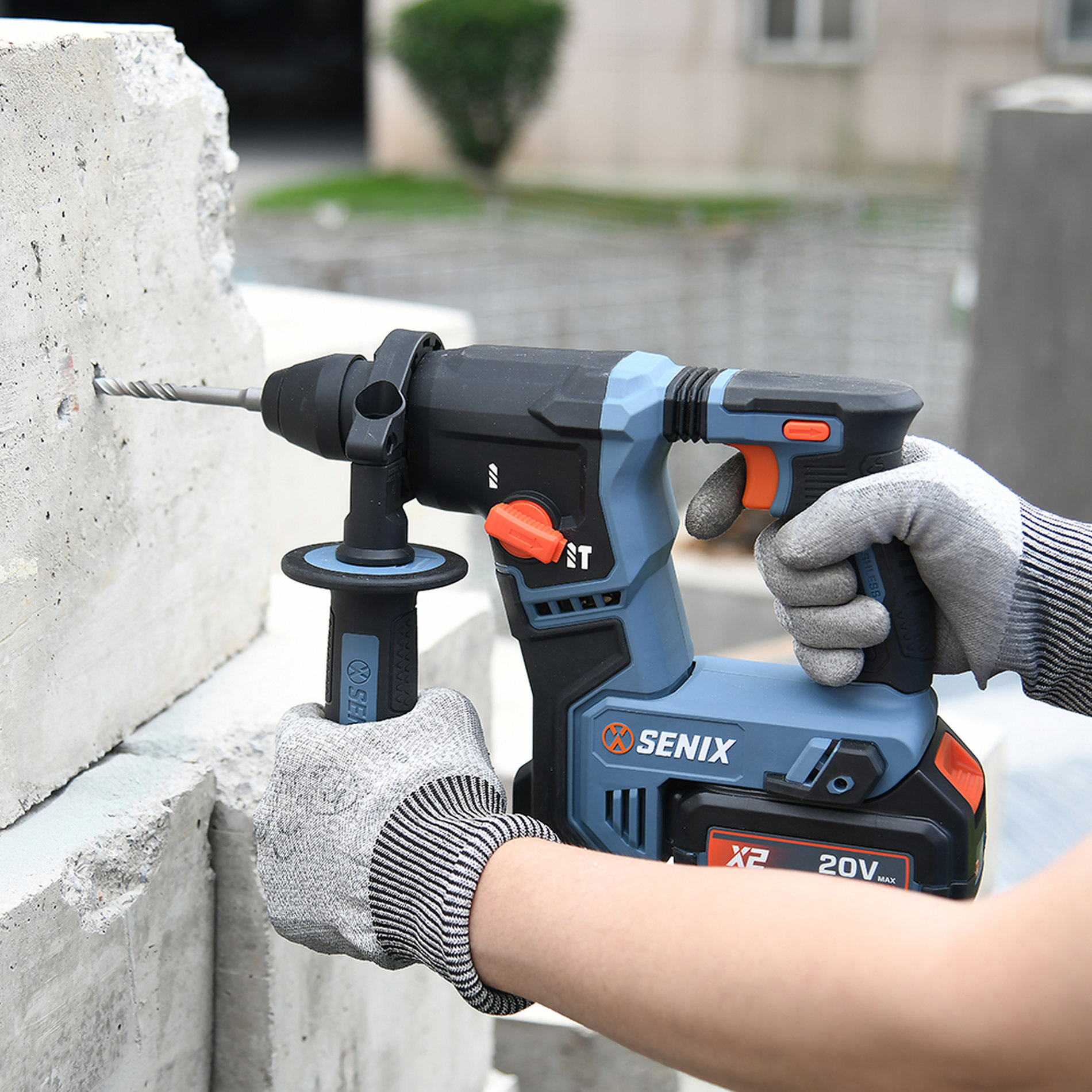 Перфоратор SDS-plus, 1.2Дж, 17 мм, без АКБ и ЗУ X2 20В