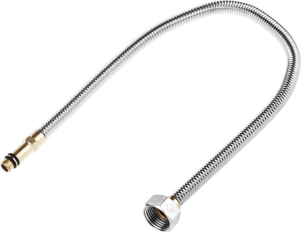 ЗУБР 1/2?, 0.5 м, гайка-штуцер, сильфонная подводка для смесителей с удлиненным штуцером (51013-050)