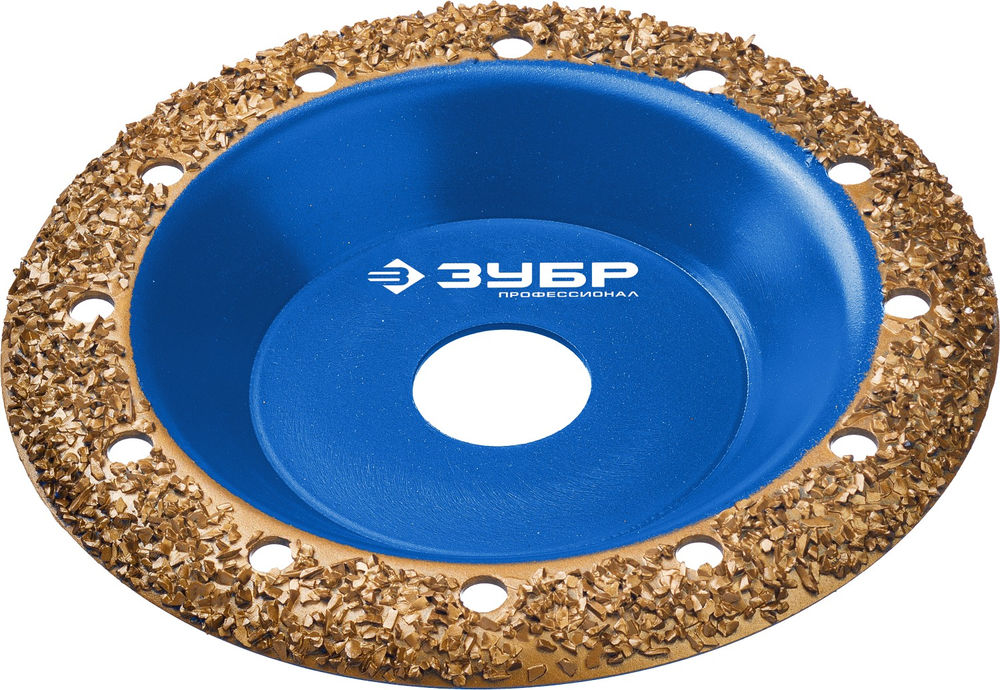 Чашка обдирочно-шлифовальная наклонная №2, среднее зерно, 125 мм, ВК8 ЗУБР Профессионал 33435-2