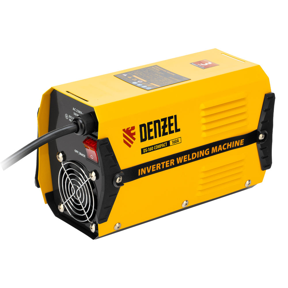 Аппарат инверторный дуговой сварки DS-160 Compact, 160 А, ПВ 70%, диаметр электрода 1.6-3.2 мм Denzel (94371)