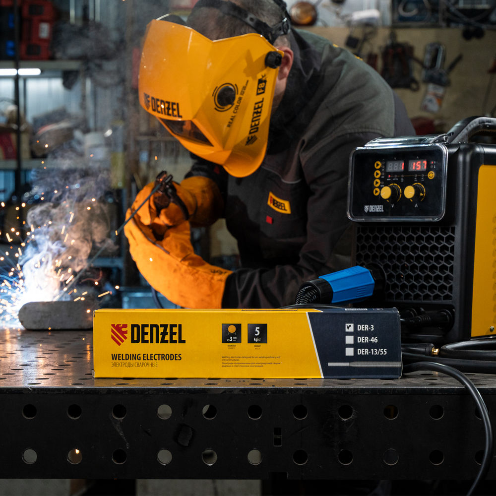 Электроды DER-3, диам. 3 мм, 5 кг, рутиловое покрытие Denzel (97511)