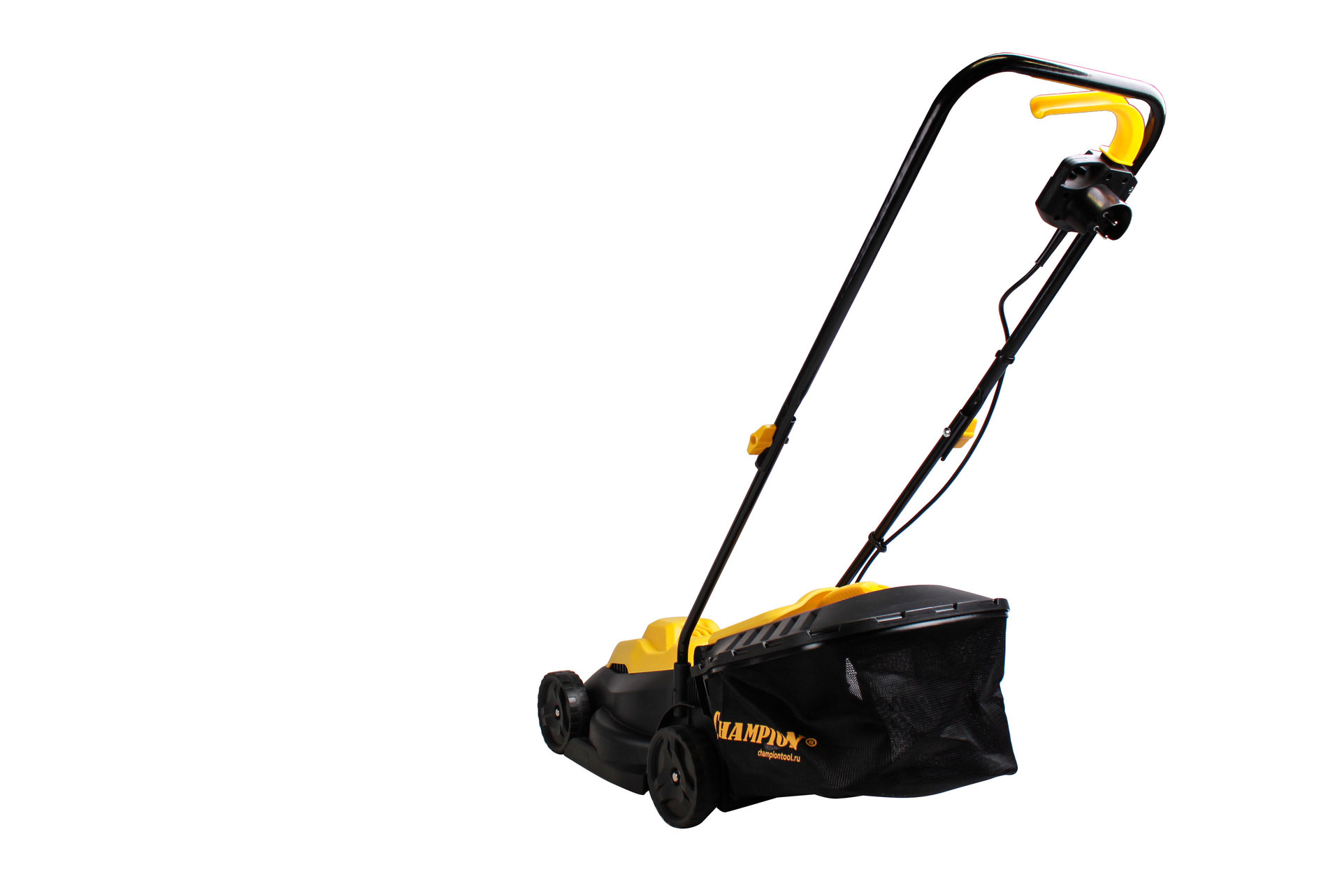 Газонокосилка эл. CHAMPION EM3411 (1 кВт пласт+ткань 30л шир.320мм выс.25-65мм, 6,4кг) (EM3411)