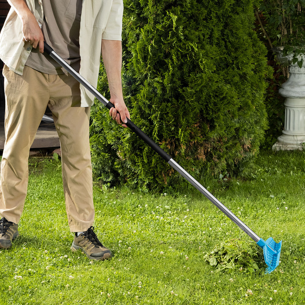 Грабли пластиковые, 400 мм, 12 прямых зубьев, усиленные, Luxe, Palisad (61732)