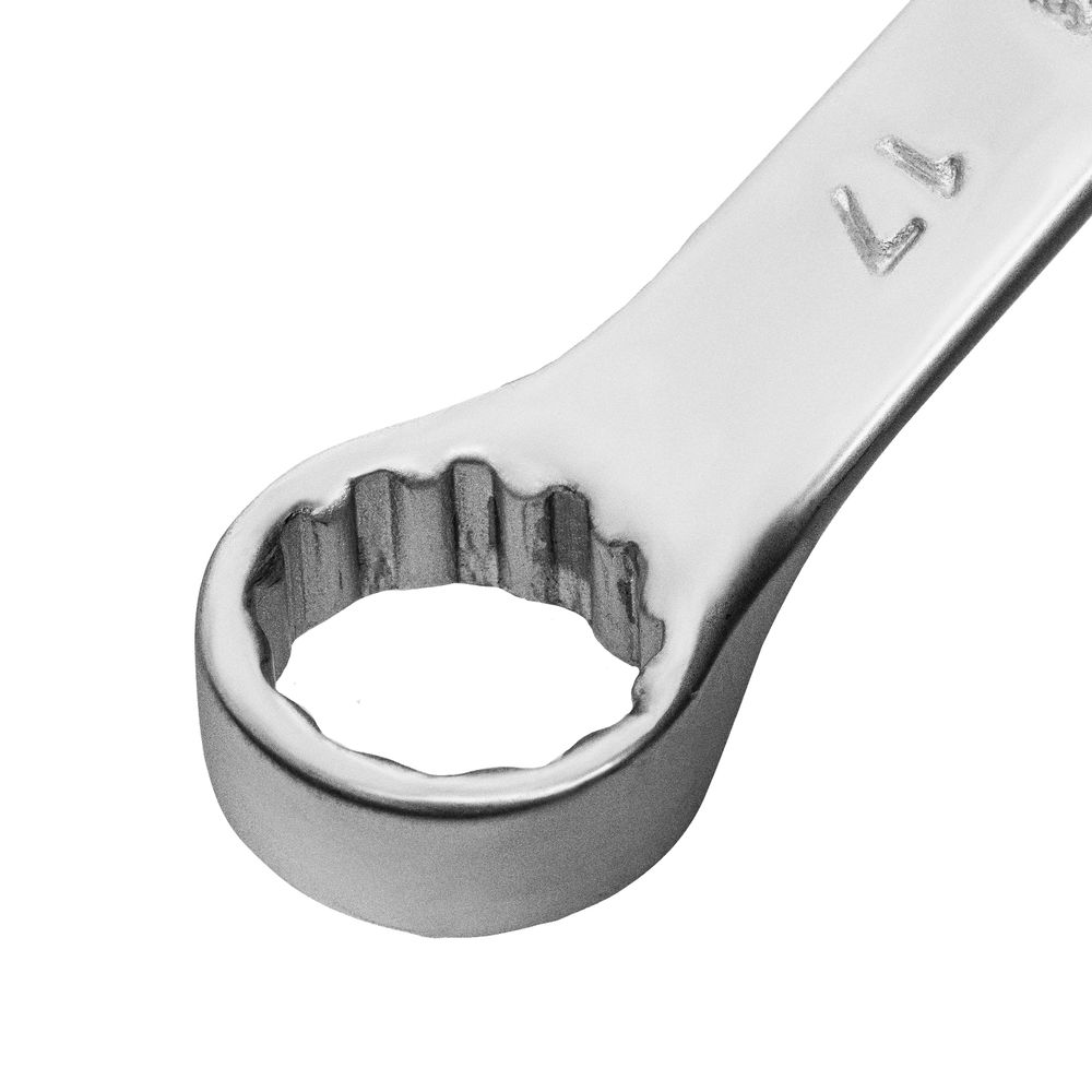 Ключ комбинированный, 17 мм, CrV, матовый хром Matrix