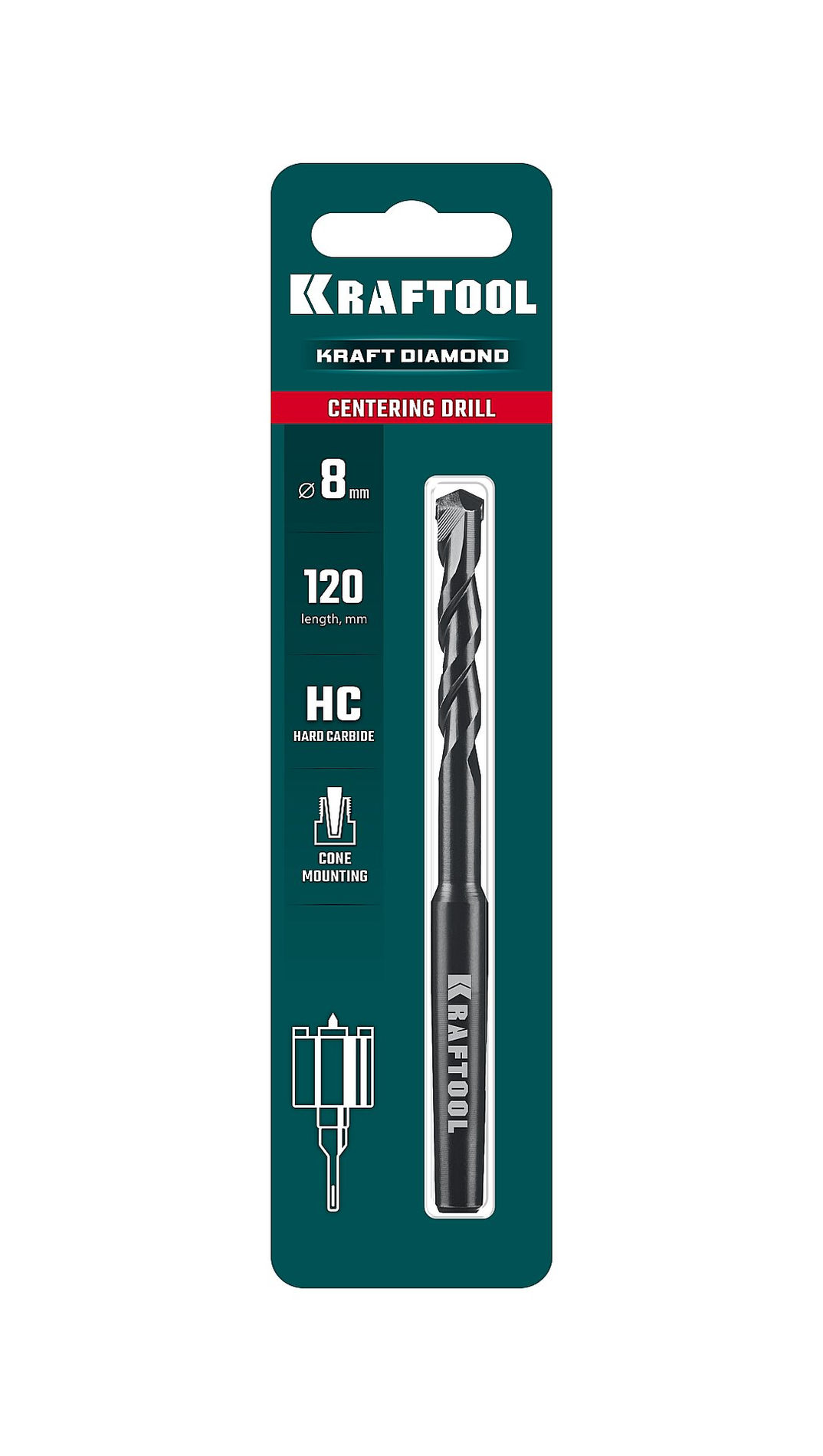 KRAFTOOL d 8 мм, Центрирующее сверло (29824-08)