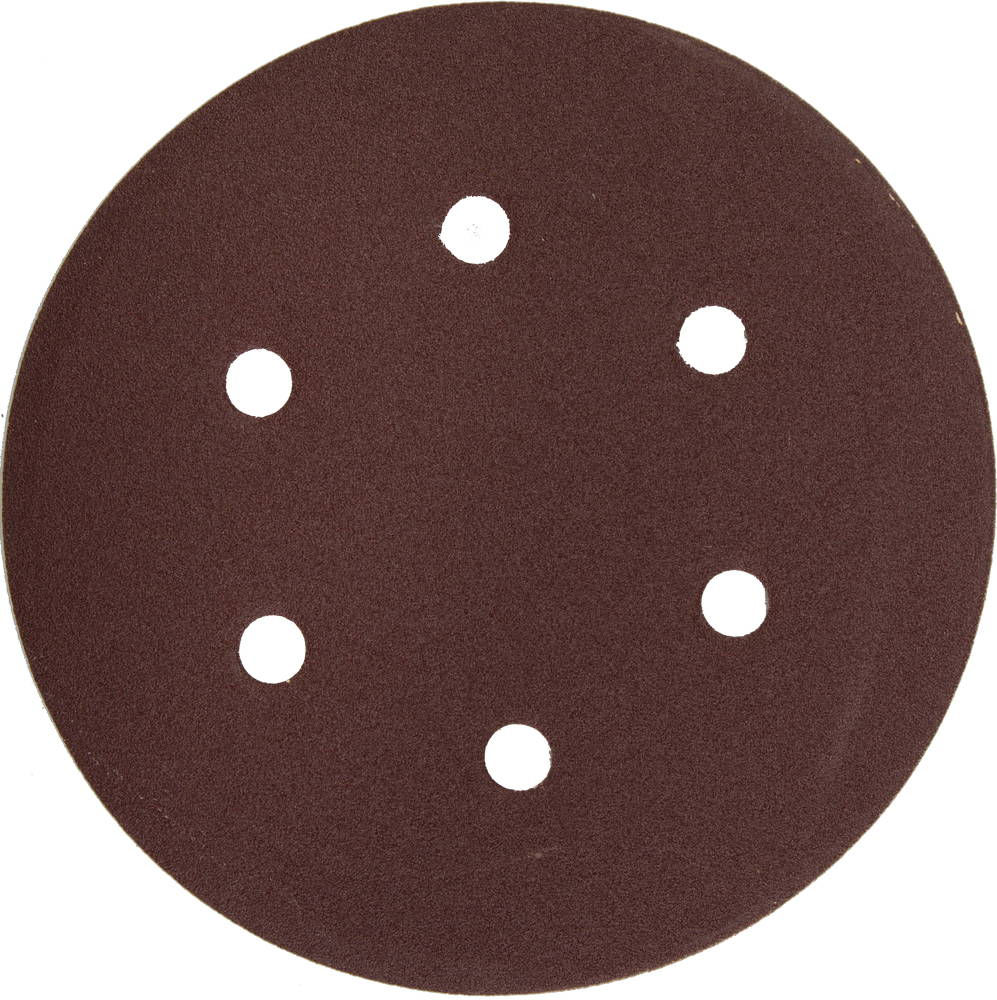 Круг шлифовальный универсальный Мастер 150 мм, 6 отверстий, Р120, 5 шт ЗУБР 35566-150-120