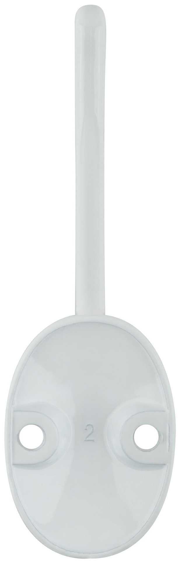 Крючок-вешалка двойной, белый (66873)