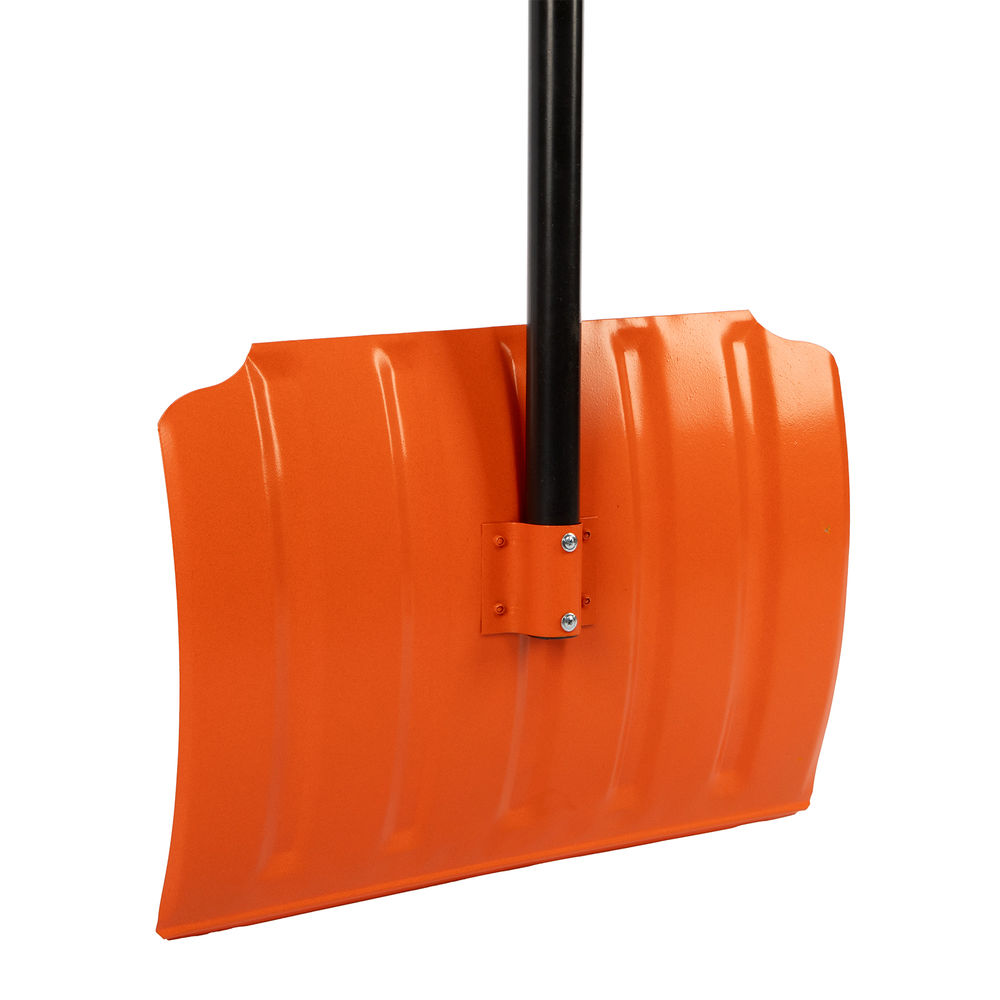 Лопата для уборки снега стальная, 470х335х1335 мм, стальной черенок, Сибртех (61656)