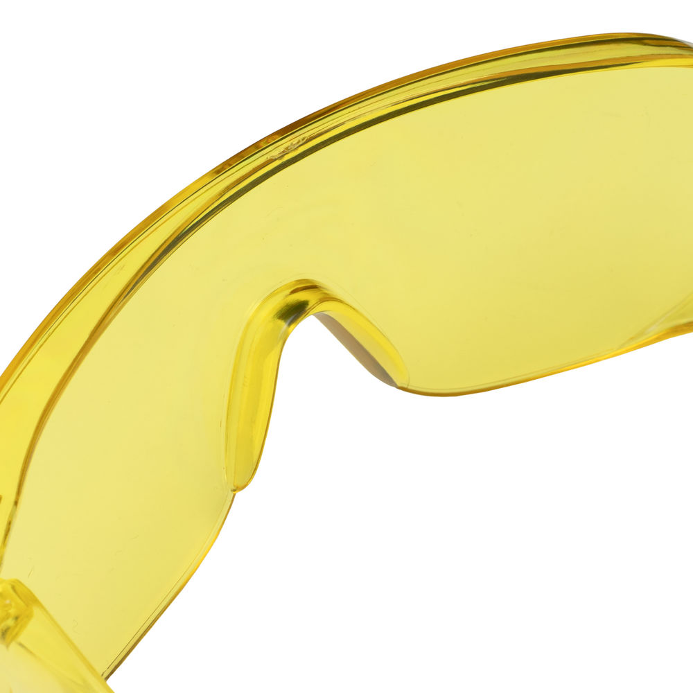 Очки защитные открытого типа, желтые, ударопрочный поликарбонат Сибртех (89157)