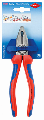 Плоскогубцы комбинированные, 180 мм, фосфатированные, 2-комп ручки, SB (KN-0302180SB)