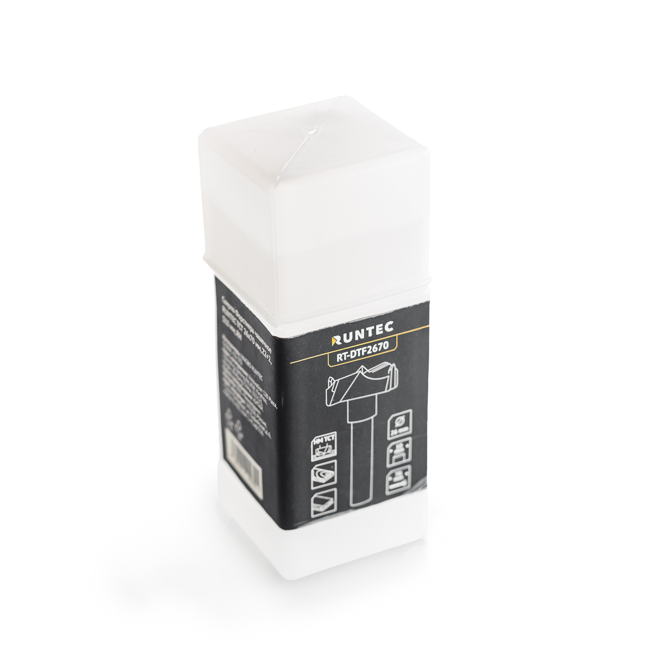 Сверло Форстнера чашечное TCT 26x70 мм, Z2+2, S10 мм, RH RUNTEC RT-DTF2670