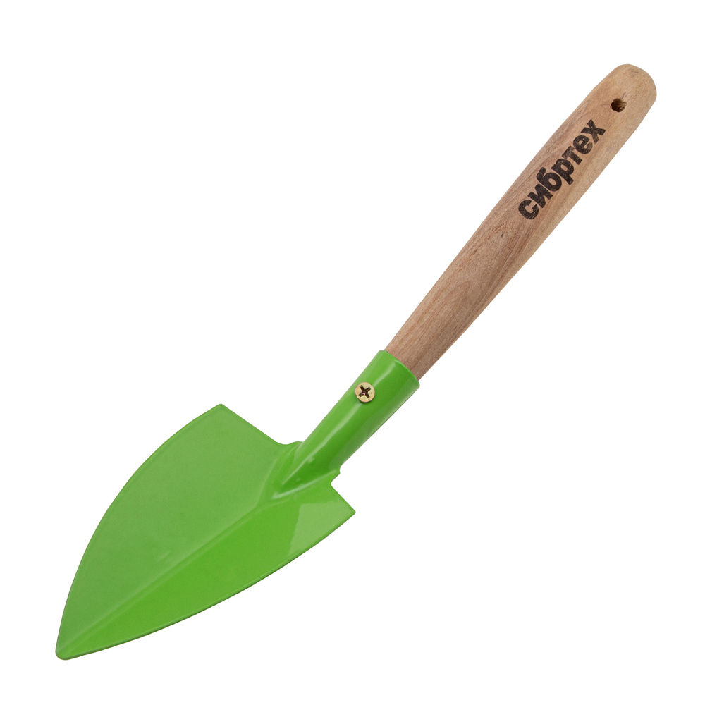 Совок посадочный широкий, 70 х 310 мм, стальной, деревянная рукоятка, Агроном, Сибртех (62614)