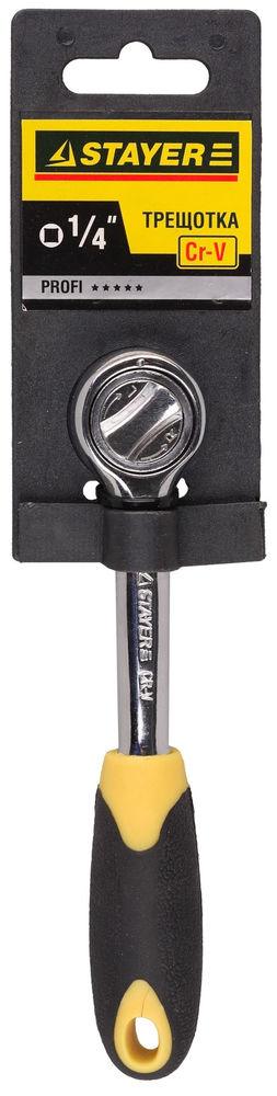 Трещотка для торцовых головок 1/4, 45 зубцов STAYER 27785-1/4