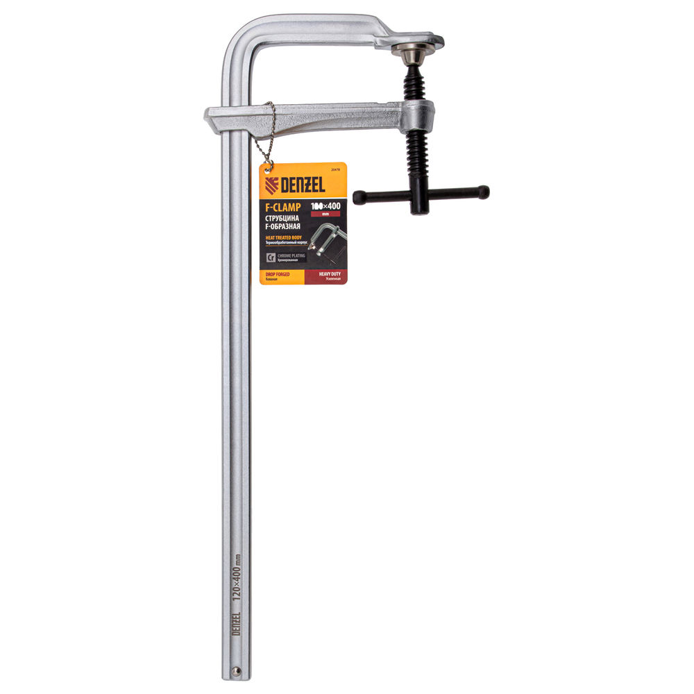 Струбцина F-образная, 120x400мм, кованая Denzel (20478)
