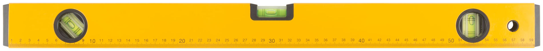 Уровень Магнит, 3 глазка, желтый усиленный корпус, магниты, шкала, Профи 600 мм (18246)