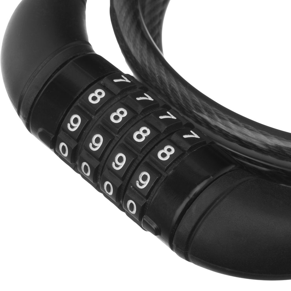 Замок тросовый универсальный с кодовым механизмом, 10 х 950 мм Matrix (91818)