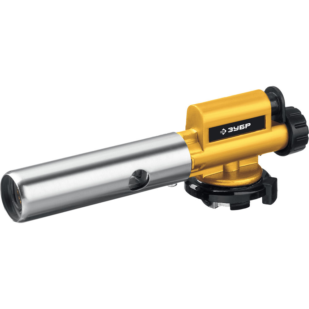 Горелка газовая ГПМ-800 1300°C, цельнометаллическая, с пьезоподжигом, на баллон с цанговым соединением ЗУБР Профессионал 55550