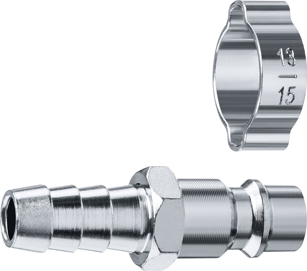 Переходник штуцер «елочка» 10 мм - рапид штуцер с обжимным хомутом ЗУБР Профессионал 64918-10