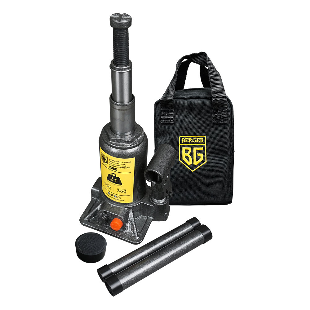 Домкрат телескопический гидравлический 2т. BERGER ТРУМБЕРГ BG1274
