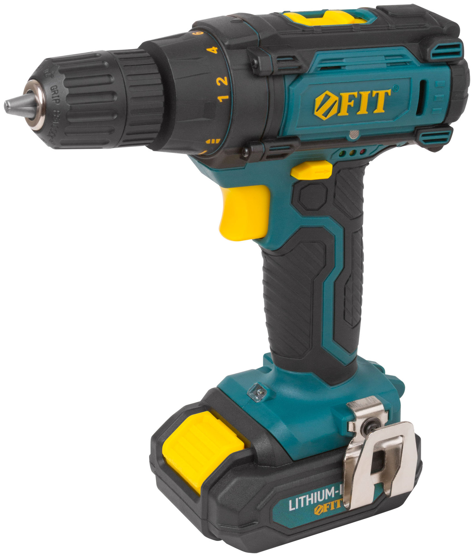 Дрель-Шуруповерт акк. 14,4 В; 0-450/1550 об/мин; 23 Нм; 2 (Li-Ion) 1,3 Ач; 1,5 ч.; рез. накл.; кейс (80198)