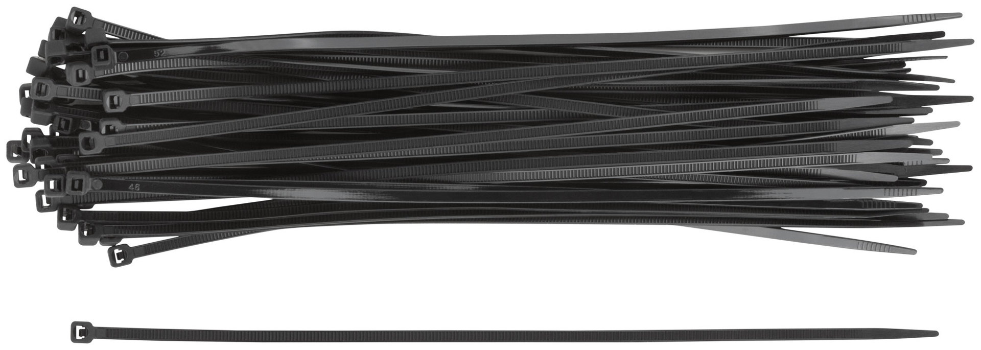 Хомуты нейлоновые, черные д/проводов 50 шт., 250x3,6 мм (60395)