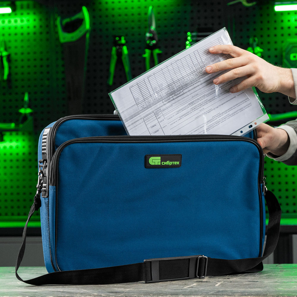 Кейс монтера, 470х340х110 мм, 25 карманов, наплечный ремень Сибртех