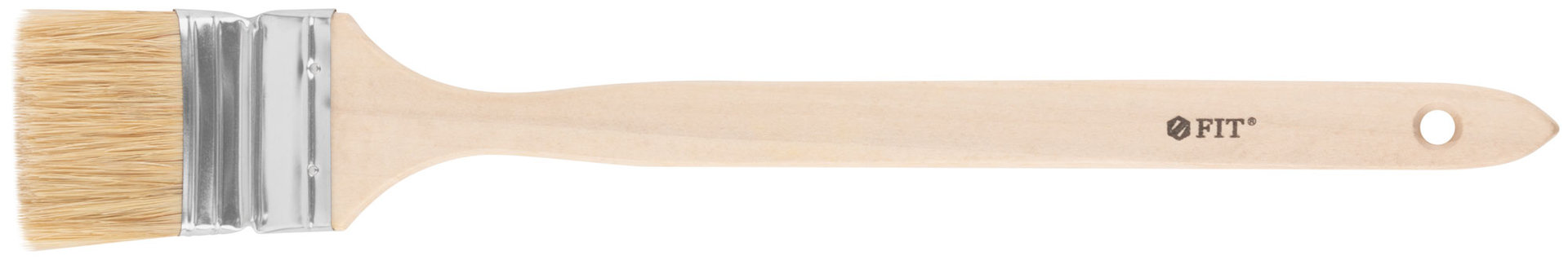 Кисть радиаторная, натуральная светлая щетина, деревянная ручка 2,5 (63 мм) (01216)