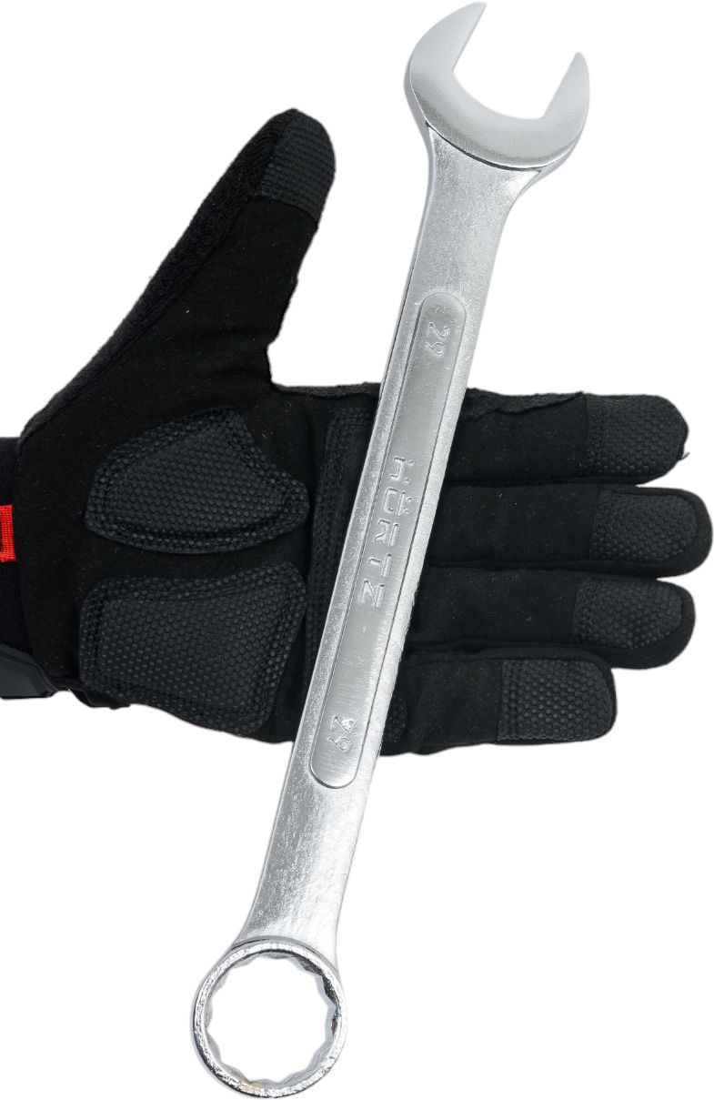 Ключ гаечный комбинированный 29х29 мм хромирование HORTZ