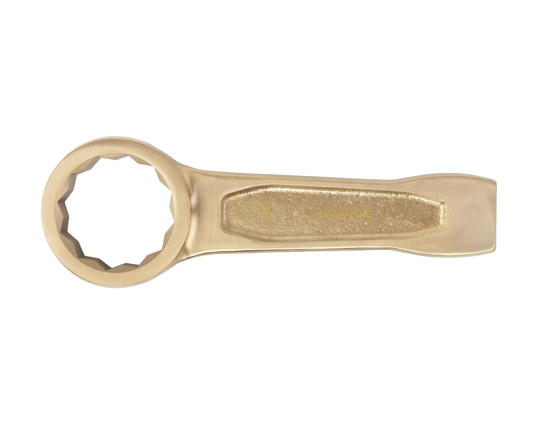 Ключ гаечный накидной ударный 70 искробезопасный сплав AlCu, HORTZ