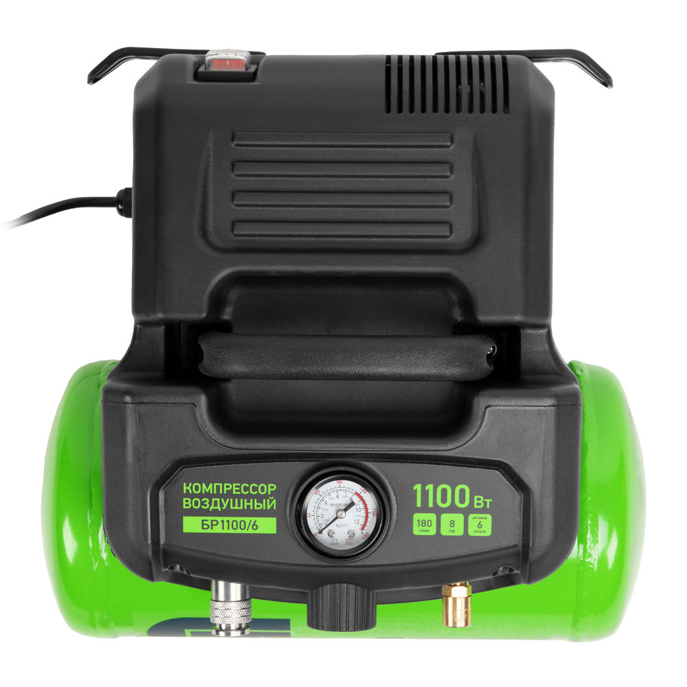 Компрессор воздушный безмаслянный BL 1100/6 1100Вт, ресивер 6 литров, 180 л/мин Сибртех (58059)
