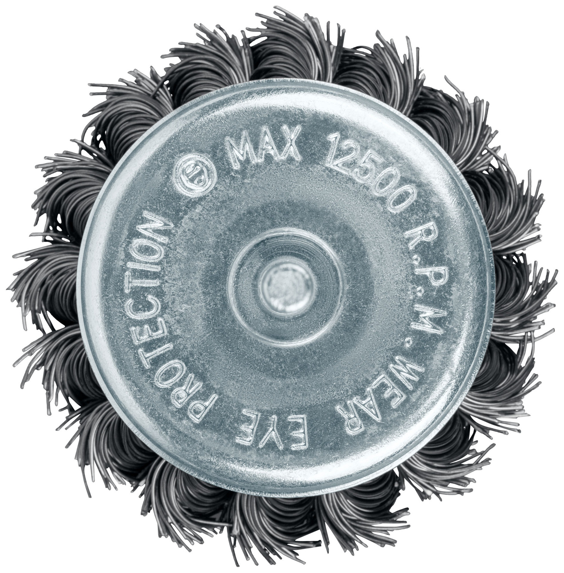 Корщетка-чашка, со штифтом, стальная витая проволока 70 мм (38595)