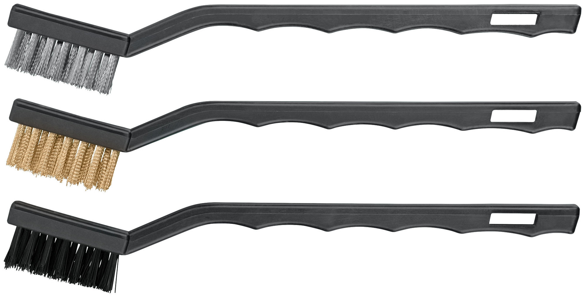 Корщетки мини, набор 3 шт., сталь/нейлон/латунь, 175 мм (38453)