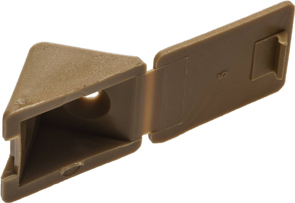 Мебельный уголок с шурупом 4.0 x 15 мм 4 шт цвет бук ЗУБР 4-308256-2