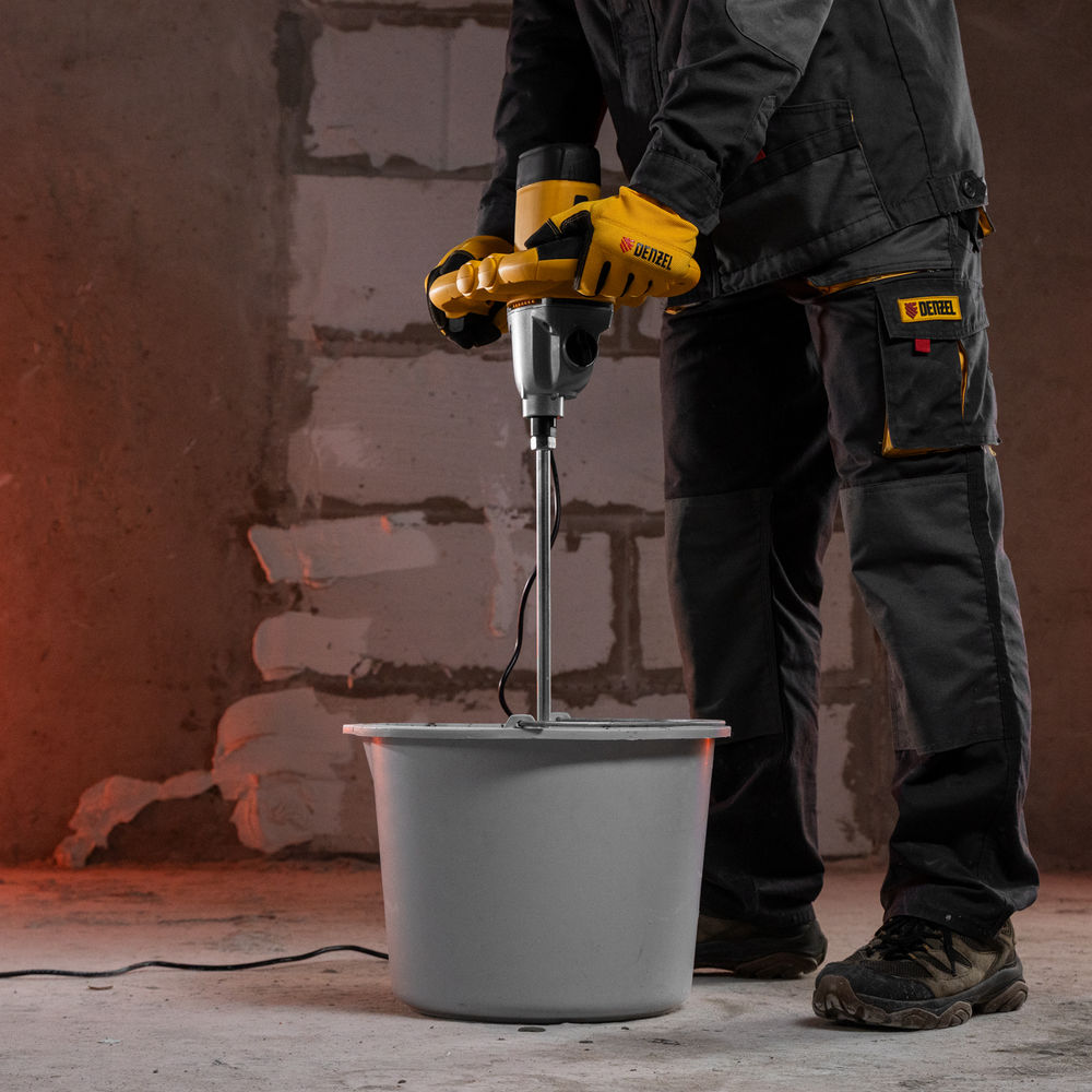 Миксер строительный EM-1-1220, 1220 Вт, 0-480/0-800 об/мин Denzel (27903)