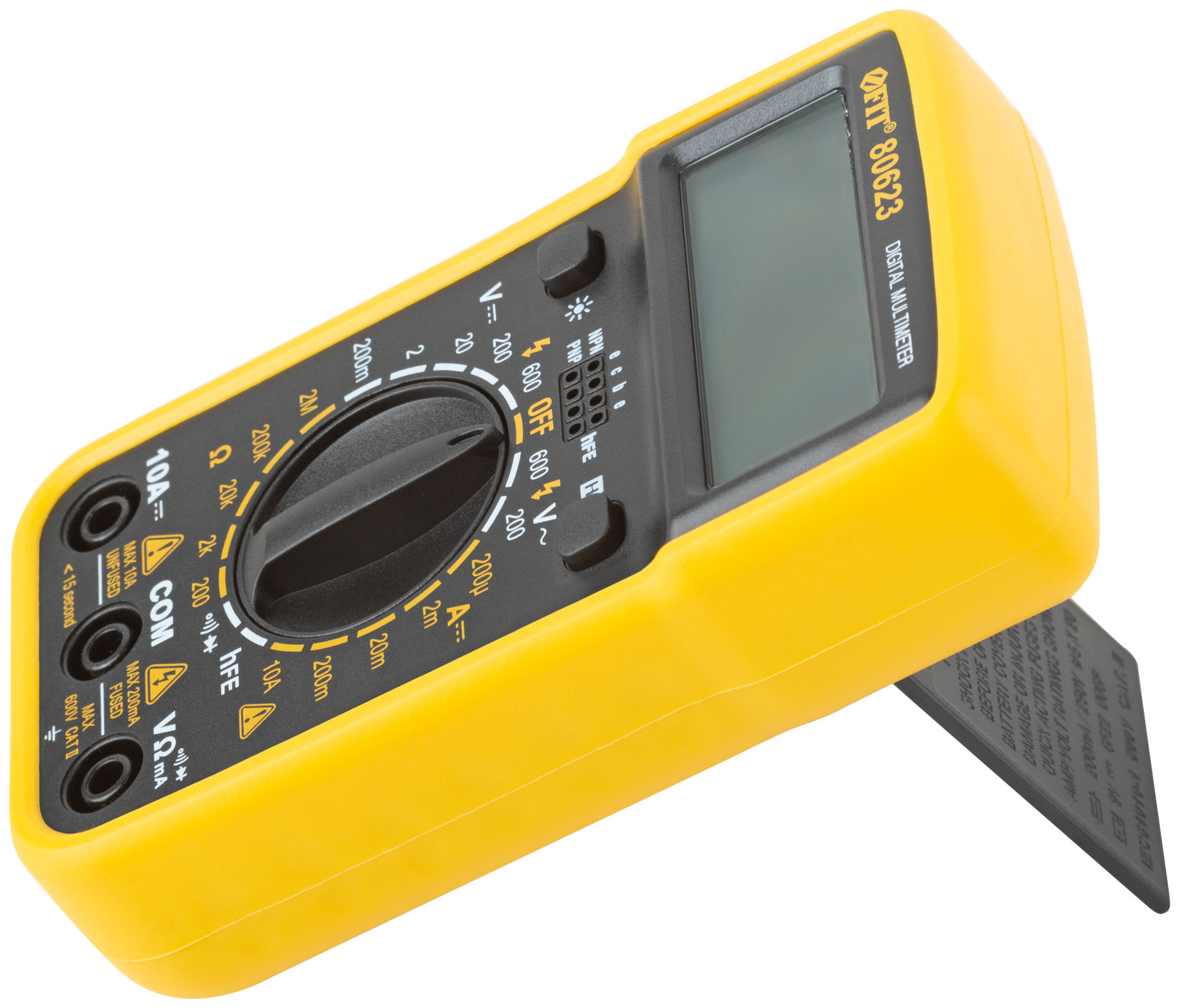 Мультиметр 0,1 мВ-600 В; 0,1 В-600 В; 1 мкА-10 А; 0,1 Ом-2 МОм; коробка (80623)