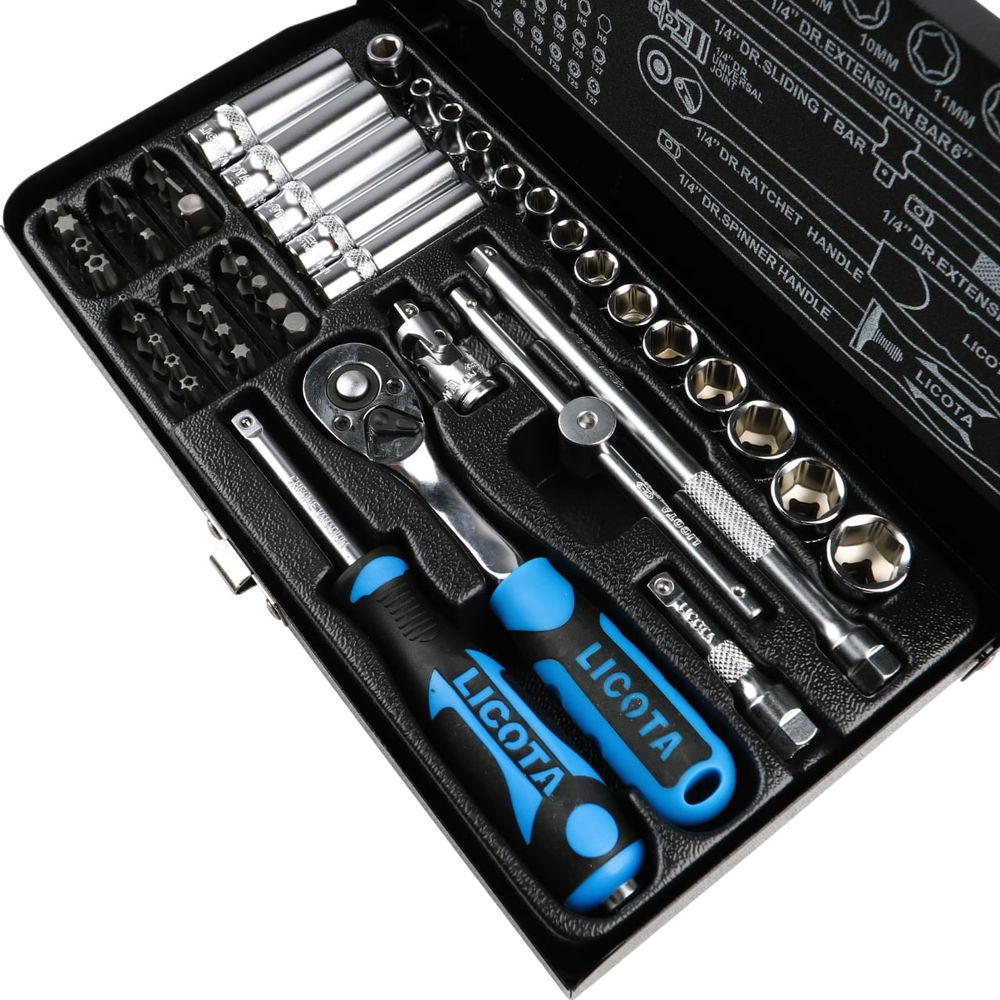 Набор торцевых головок 52пр 1/4 Licota ALT-5007F