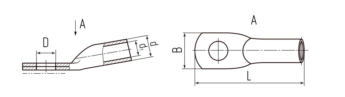 Наконечник кабельный алюмомедный ТАМ(н) 300-20-24 (КВТ) (89501)