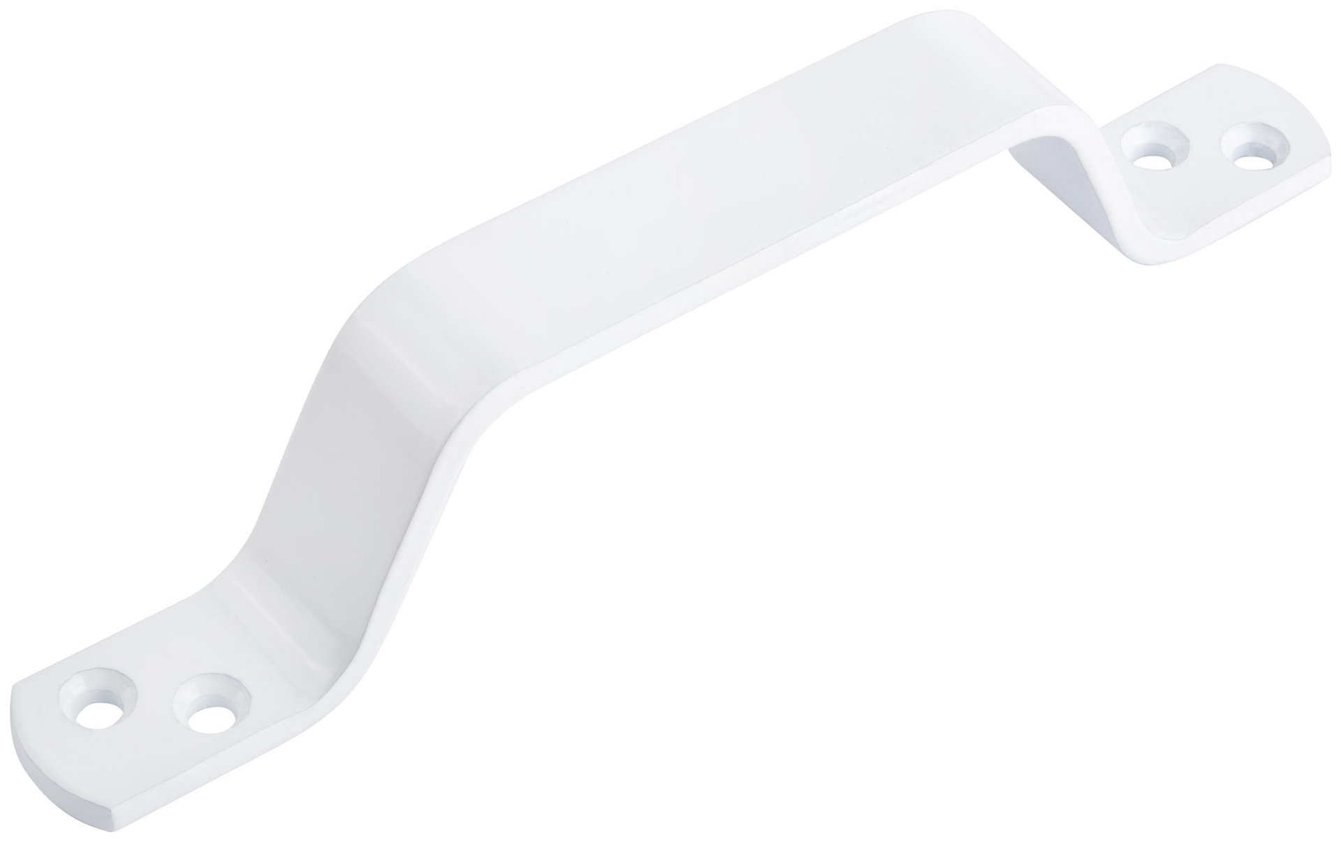 Ручка скоба плоская, 85 мм, белая (66795)