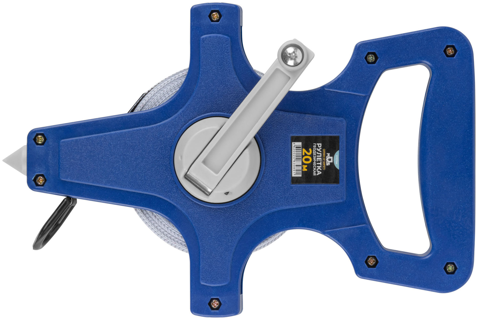 Рулетка геодезическая, открытый корпус, фибергласовая лента 20 м (17771М)