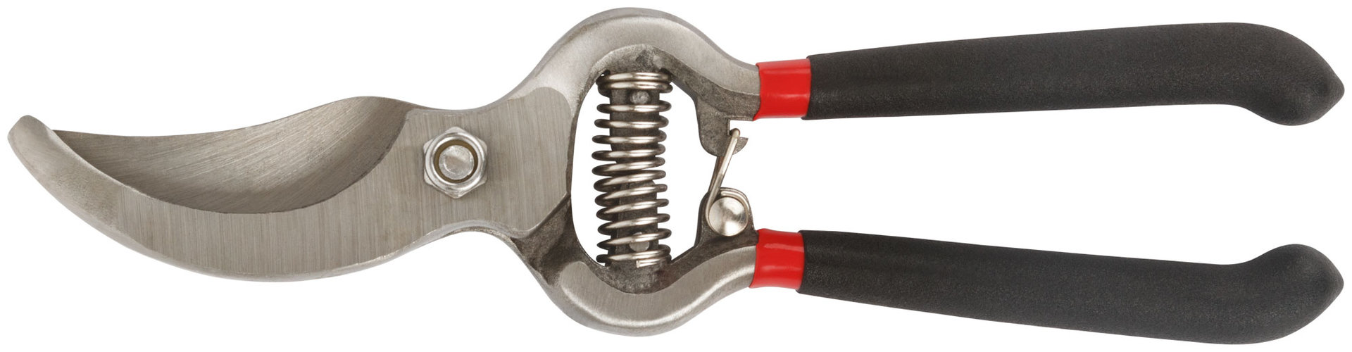 Секатор садовый, режущие кромки внахлест, цельнокованый, ПВХ покрытие ручек 200 мм (76266)