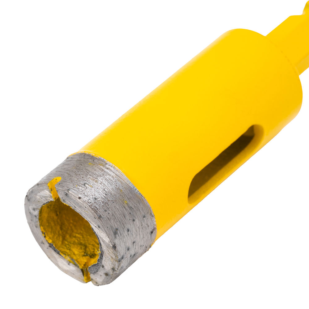 Сверло алмазное по керамограниту, 20 мм, мокрая резка, трехгранный хвостовик Denzel (72679)