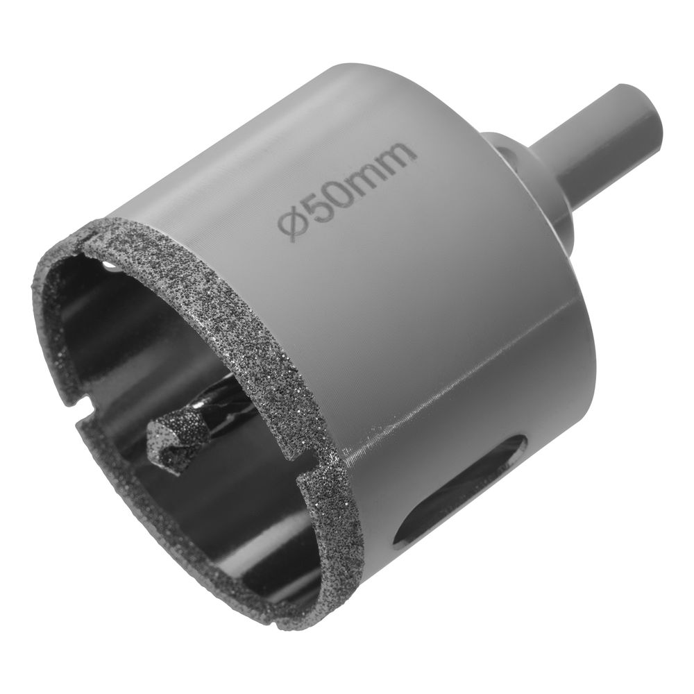 Сверло алмазное по керамограниту, 50 х 67 мм, трехгранный хвостовик Matrix (726503)