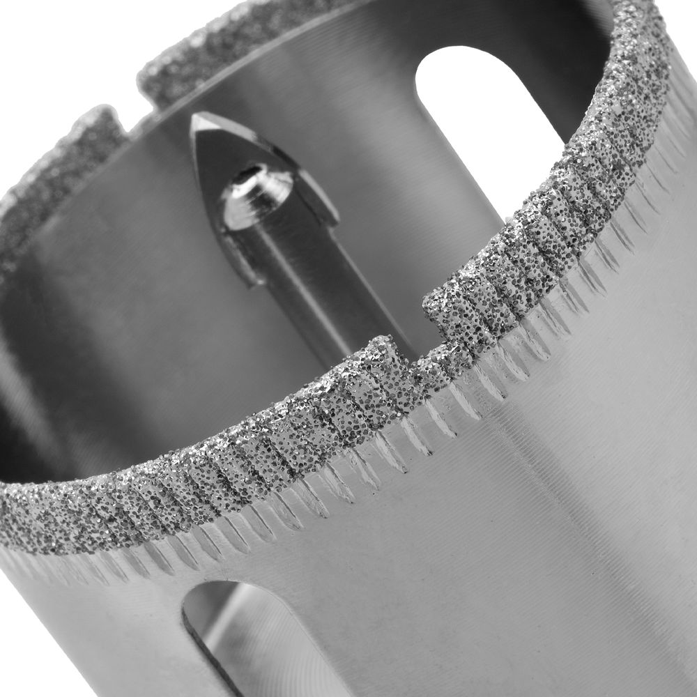 Сверло по керамической плитке и стеклу, 45 х 55 мм, шестигранный хвостовик, с центрующим сверлом Сибртех (72721)