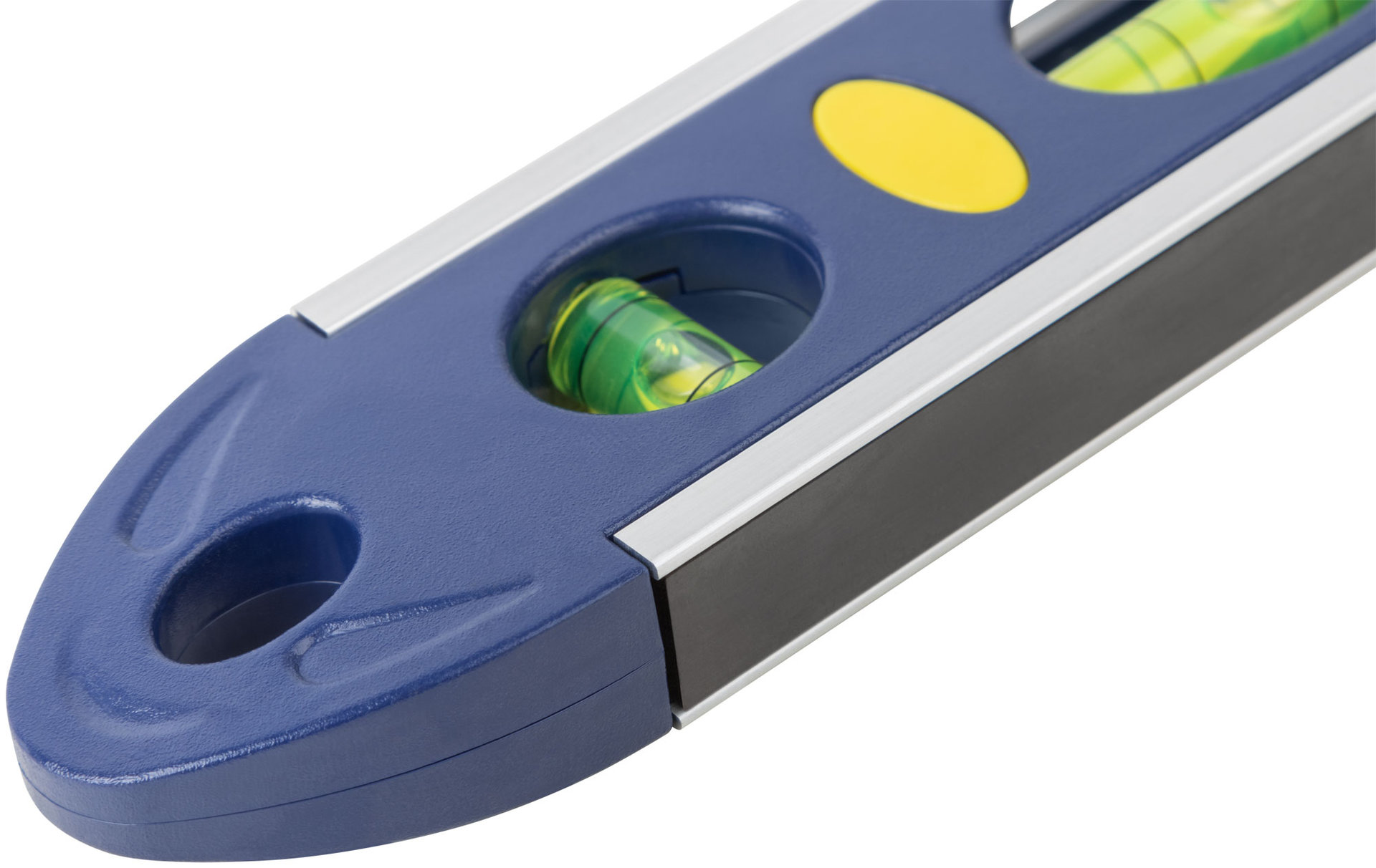 Уровень Торпедо пластиковый, 3 глазка, магнитный, с алюминиевой рамкой, Профи 230 мм (18604)