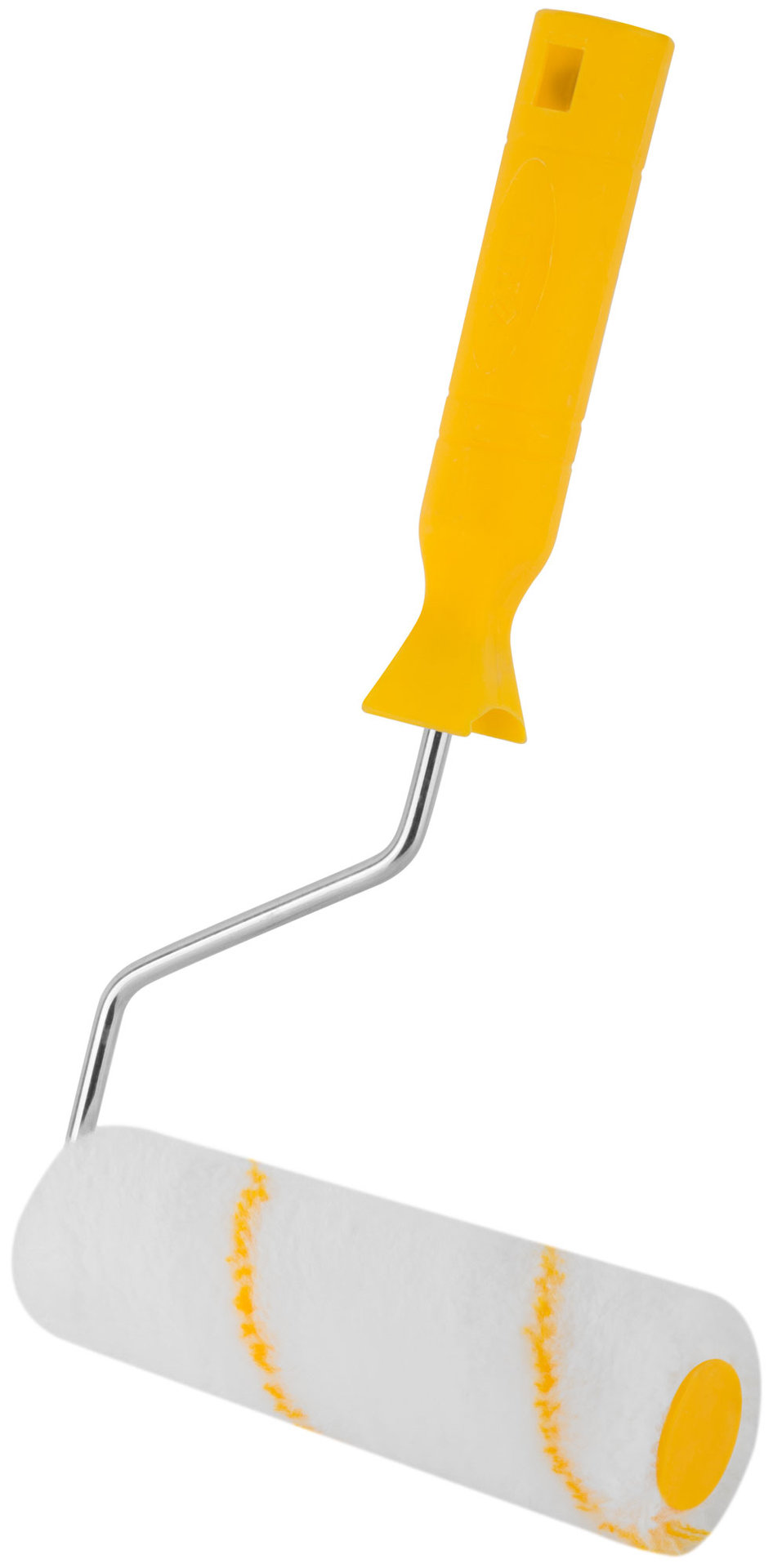 Валик полиакриловый белый с желтой полосой миди, диам. 30/54 мм; ворс 12 мм, 150 мм (02622)