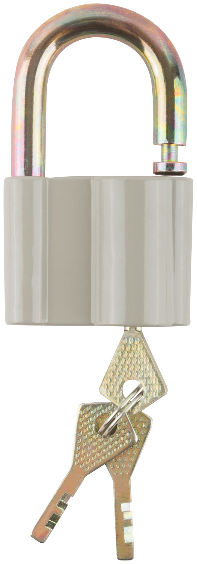 Замок навесной, корпус из алюминиевого сплава 55х42 мм, стальная дужка 10 мм (67015)
