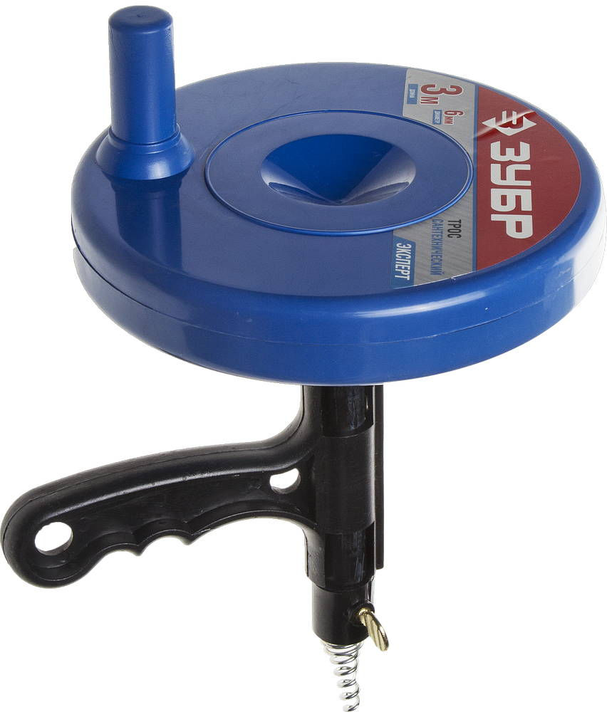 Трос сантехнический в пластиковом корпусе 3 м, d 6 мм ЗУБР 51907-03