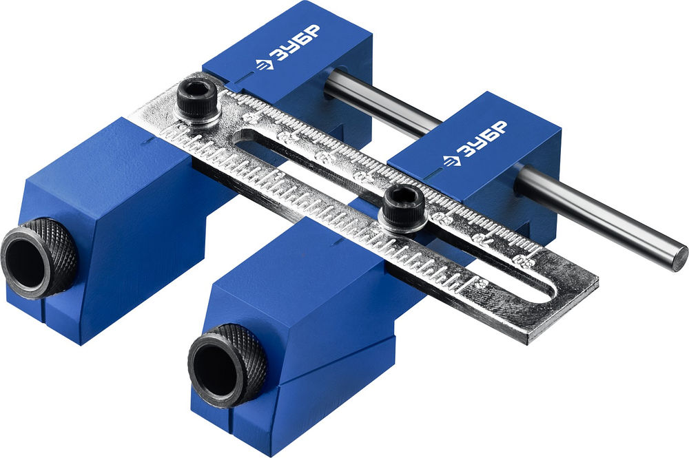Кондуктор регулируемый для глухих отверстий два отверстия ЗУБР Профессионал 30081