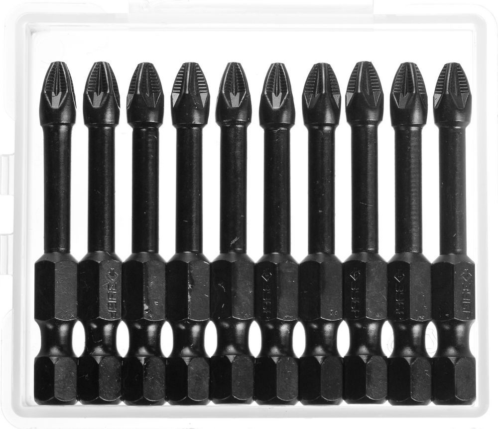 Биты ударные PZ2, 50 мм, 10 шт ЗУБР Профессионал 26023-2-50-S10