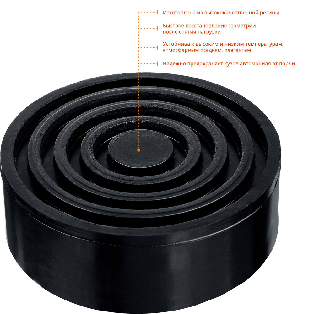 Резиновая опора для домкрата D105/H35 мм Профессионал ЗУБР РШ-35 43005-35